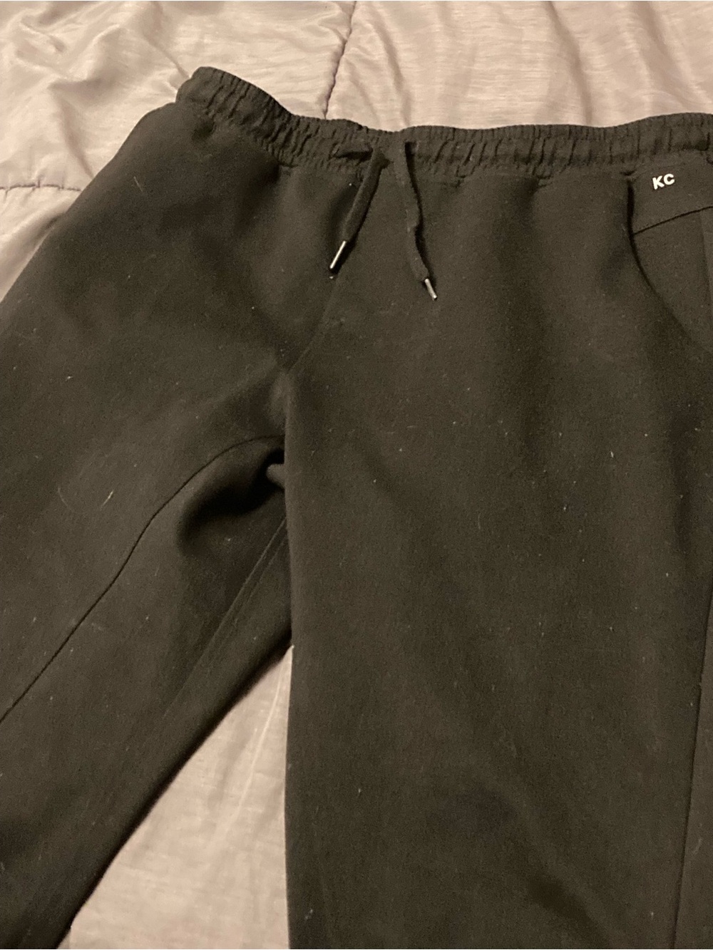 Kenneth Cole Black Jogger Pants with Drawstring